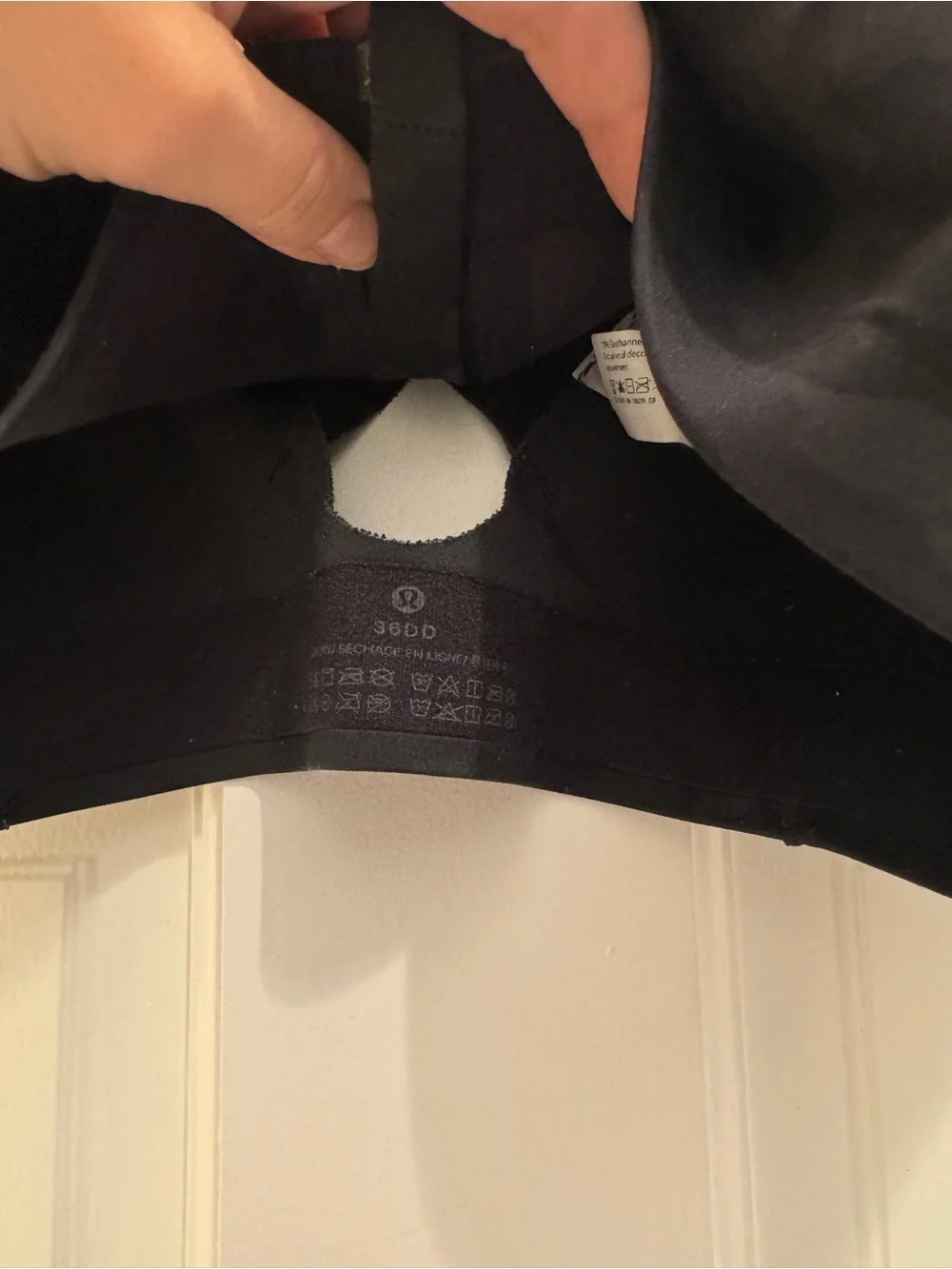 Lululemon Black Camo Front-Zip Sports Bra